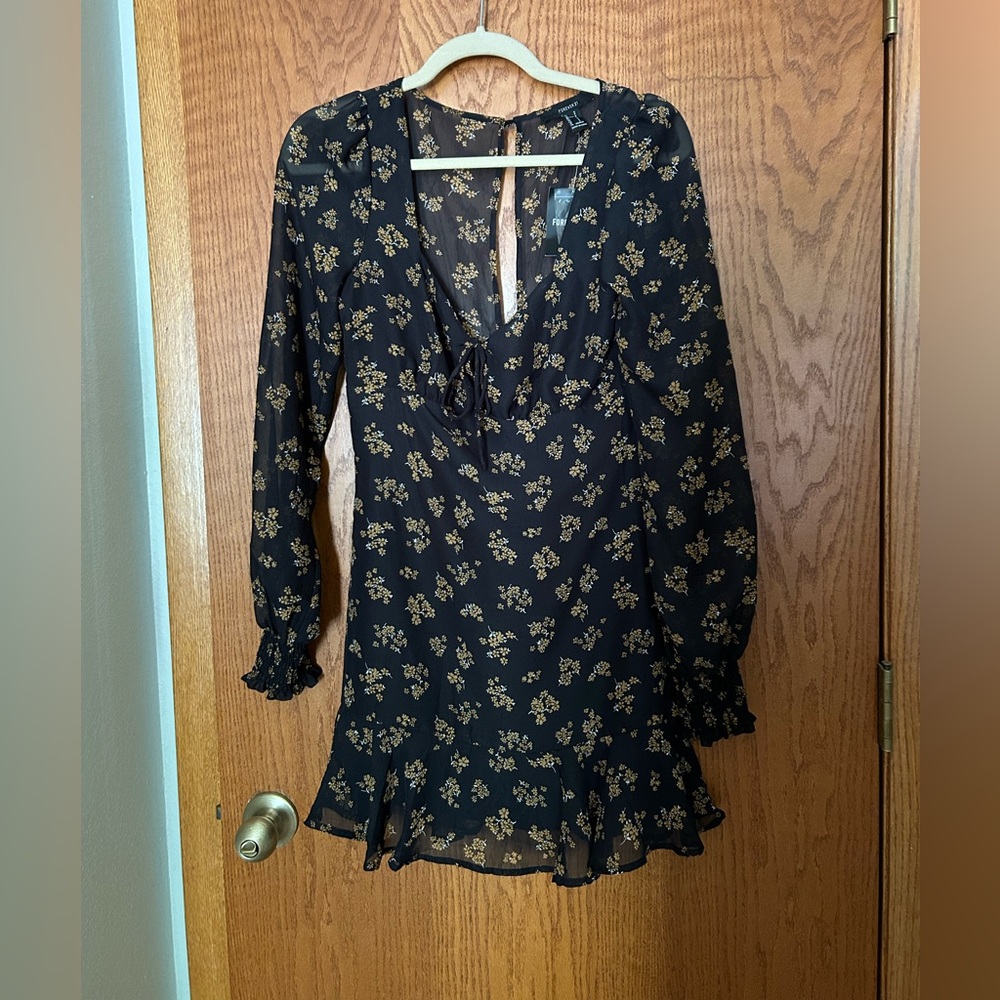 Black floral dress